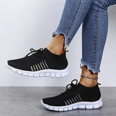 Ademende mesh veterschoenen