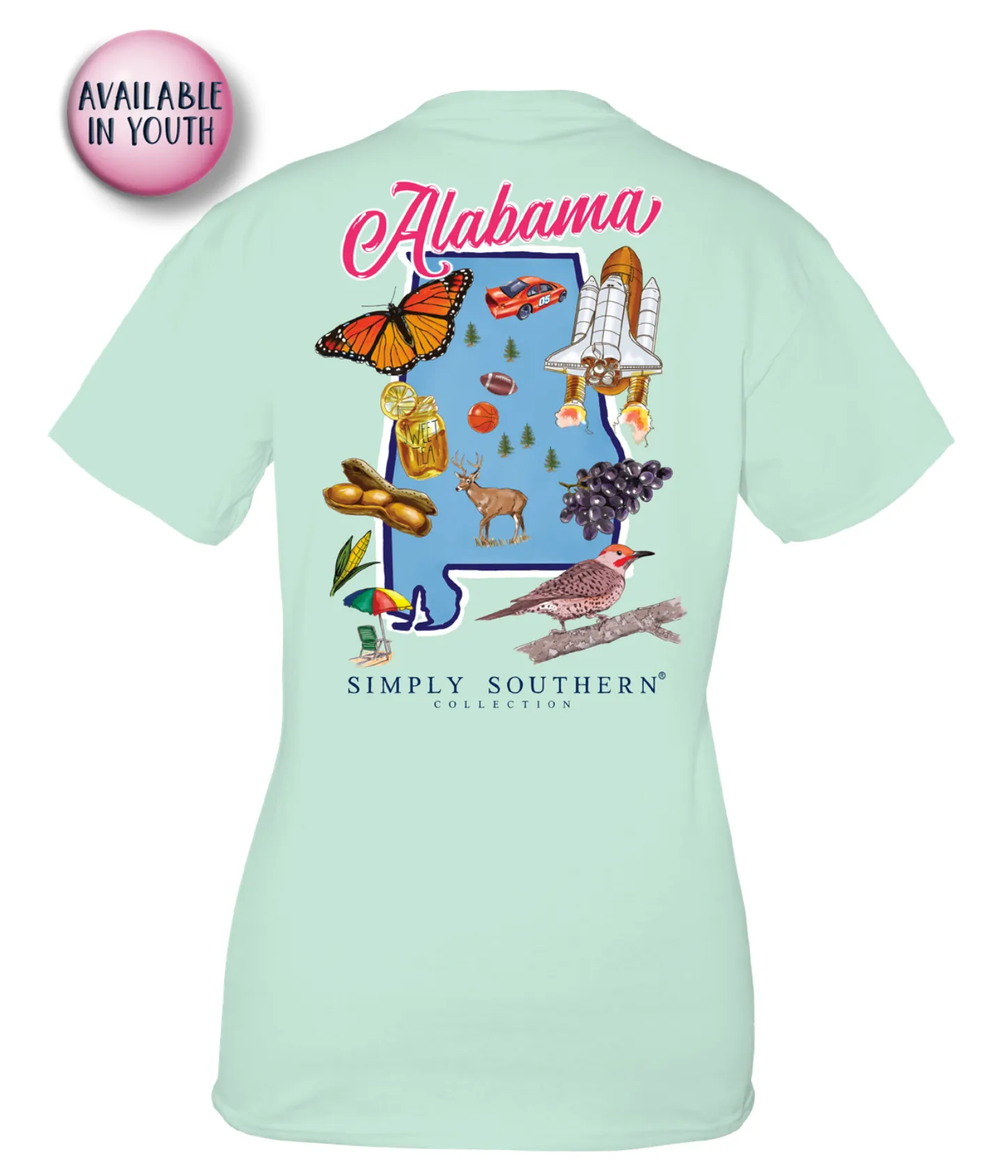Alabama State Short Sleeve Tee by Simply Southern