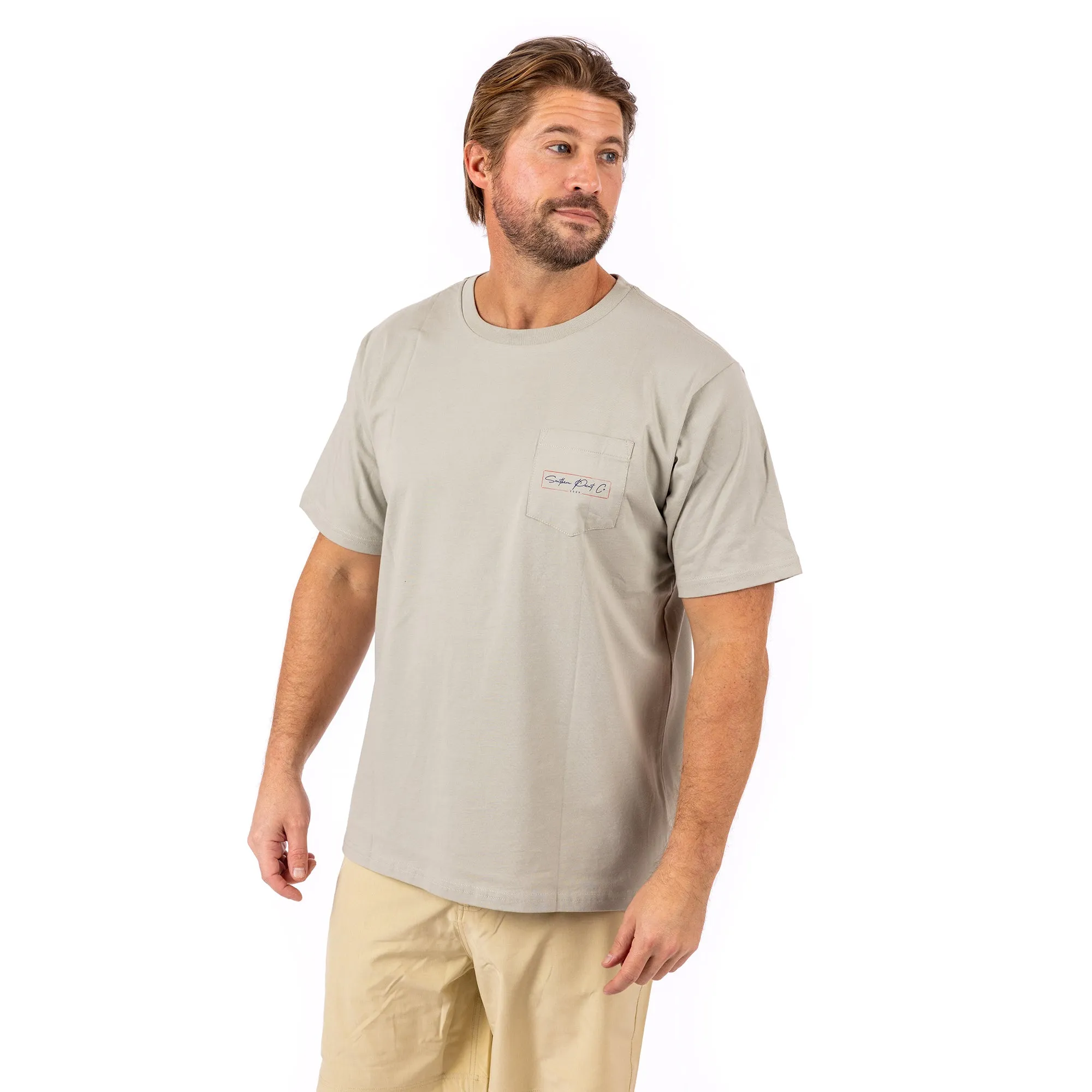 American Flag Watercolor Greyton SHORT SLEEVE TEE FINAL SALE