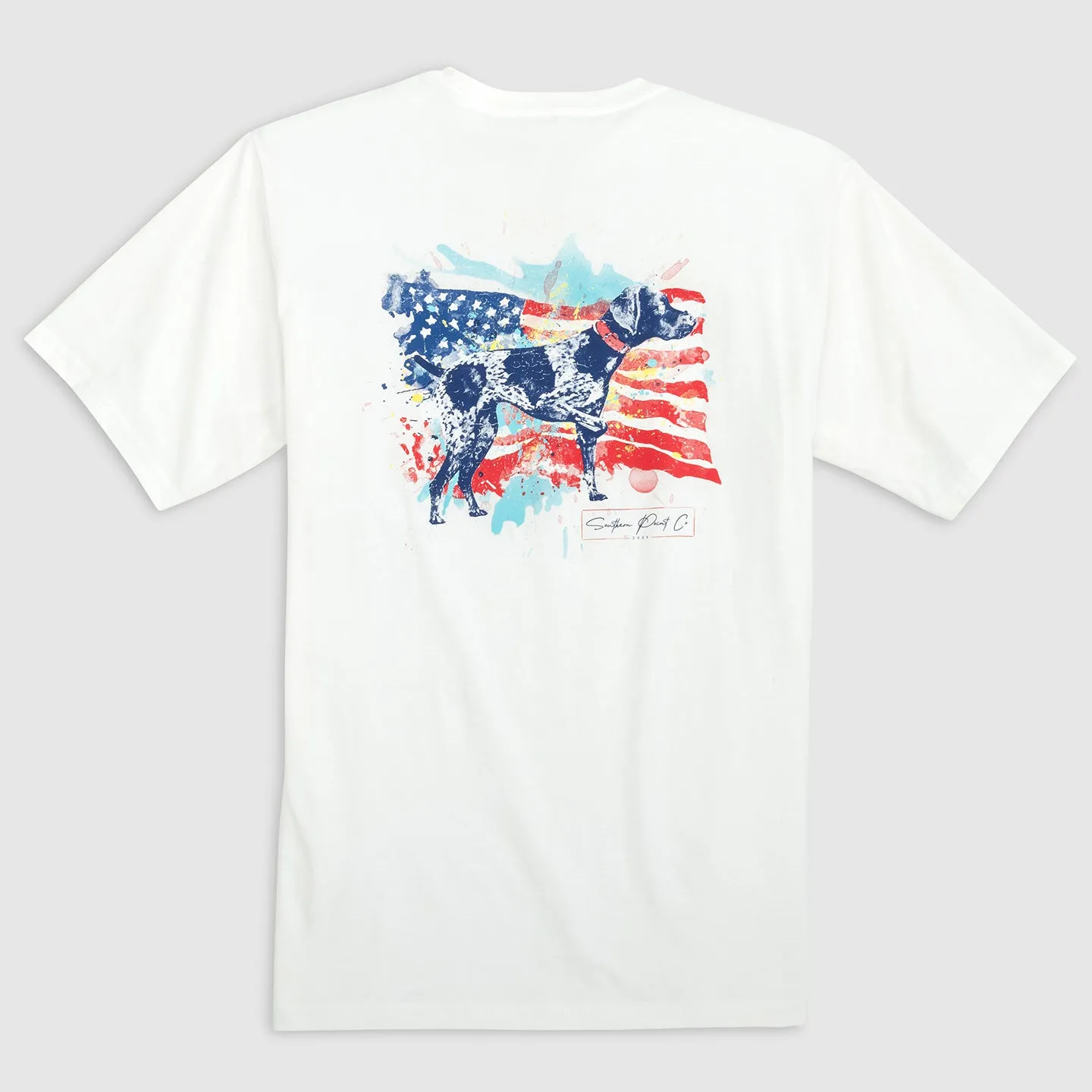 American Flag Watercolor Greyton SHORT SLEEVE TEE FINAL SALE