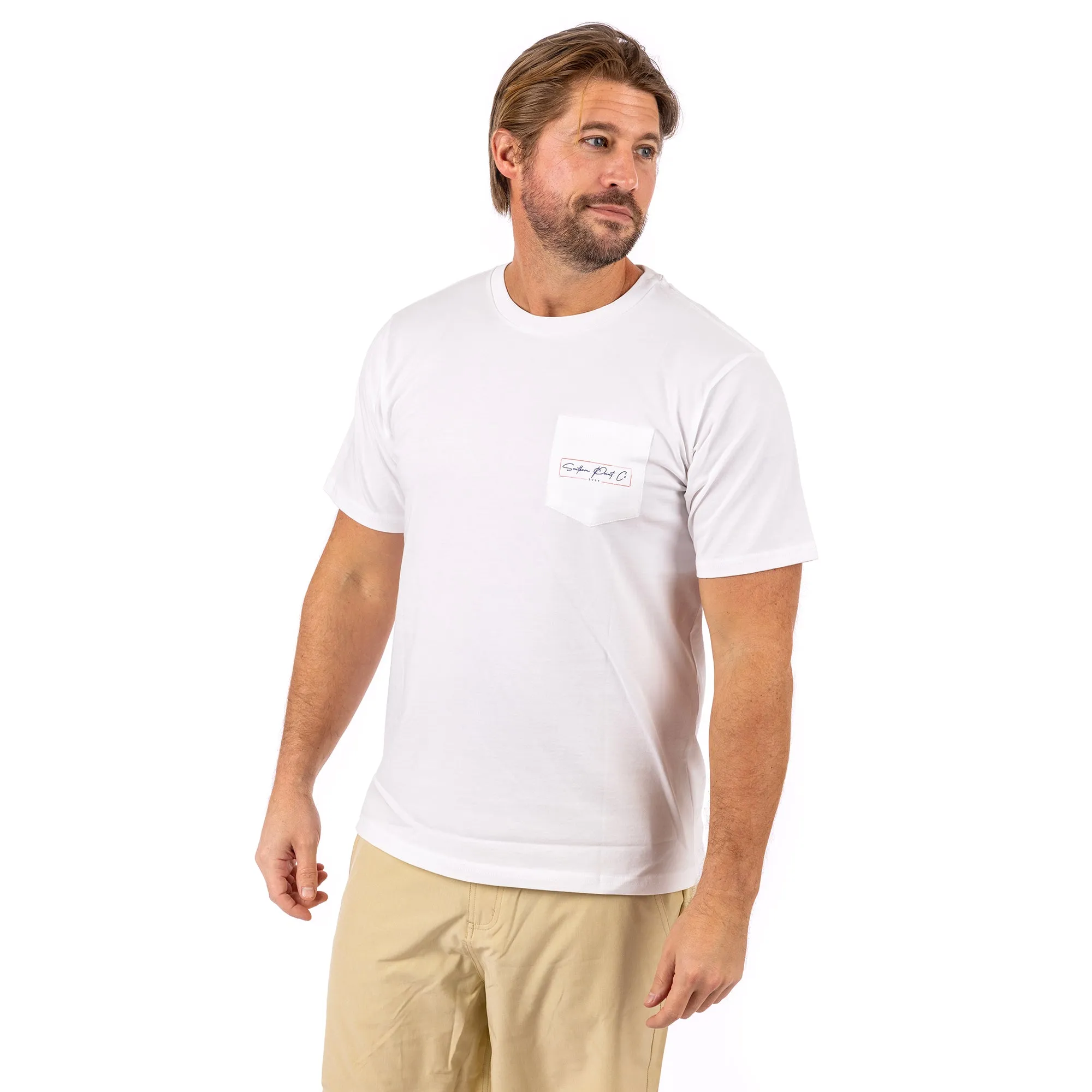 American Flag Watercolor Greyton SHORT SLEEVE TEE FINAL SALE