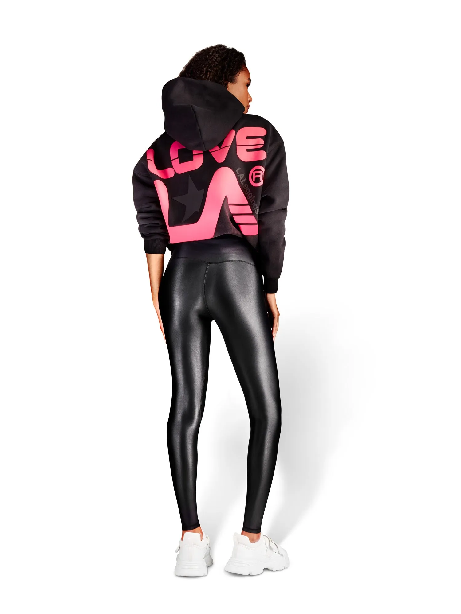ANDROMEDA LEGGINGS IN BLACK | PINK SHINE