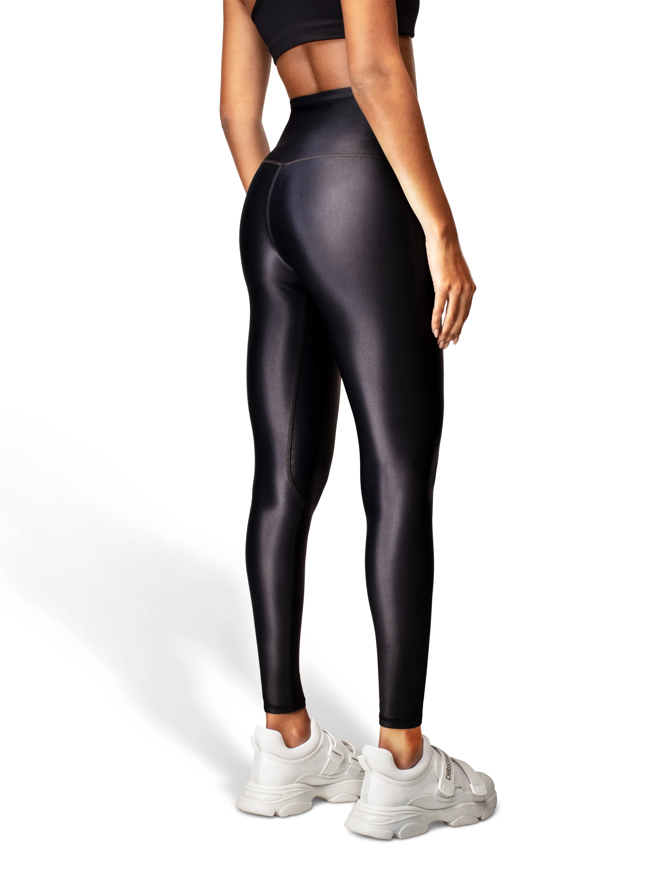 ANDROMEDA LEGGINGS IN BLACK | PINK SHINE