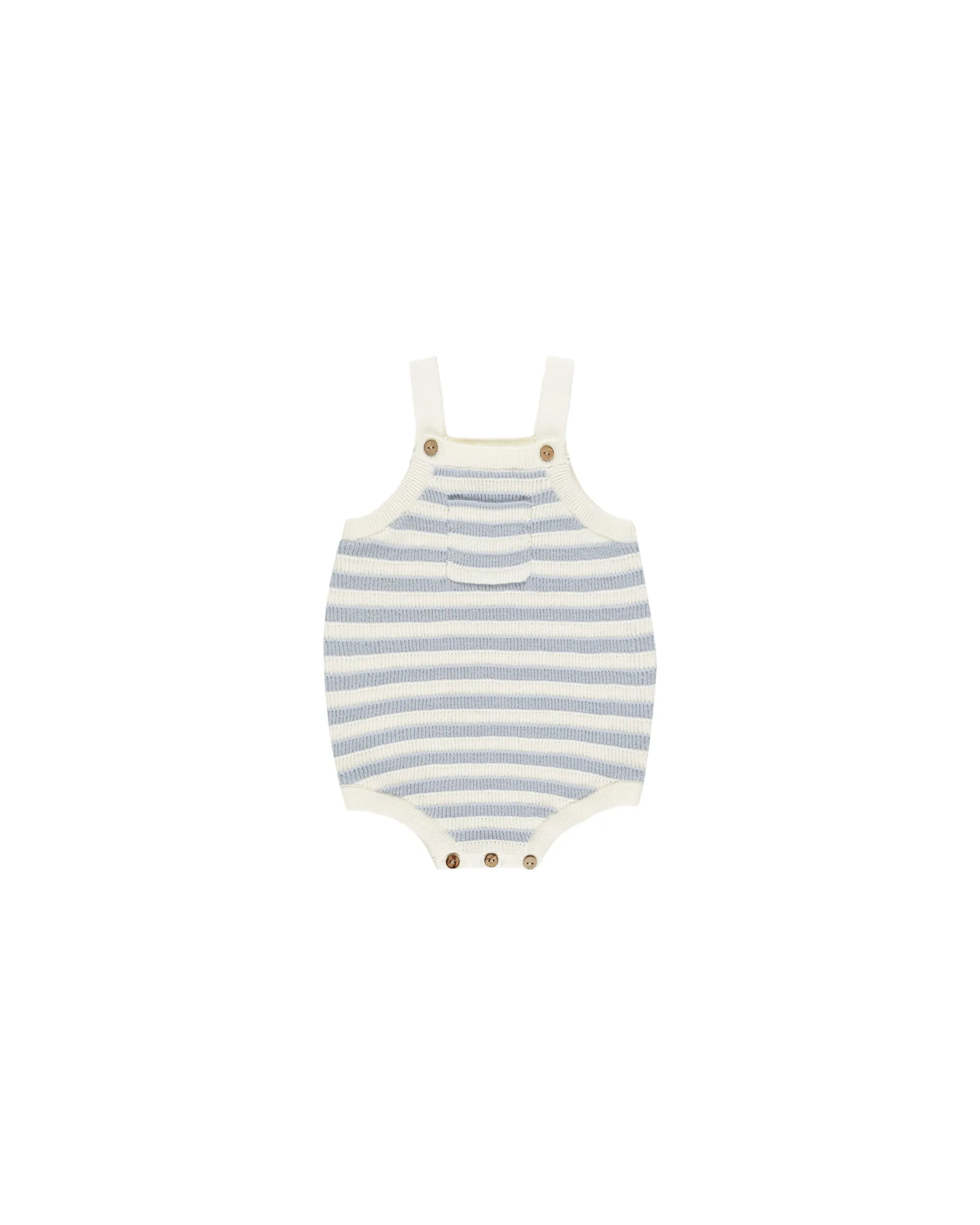 Ashton Knit Romper || Blue Stripe