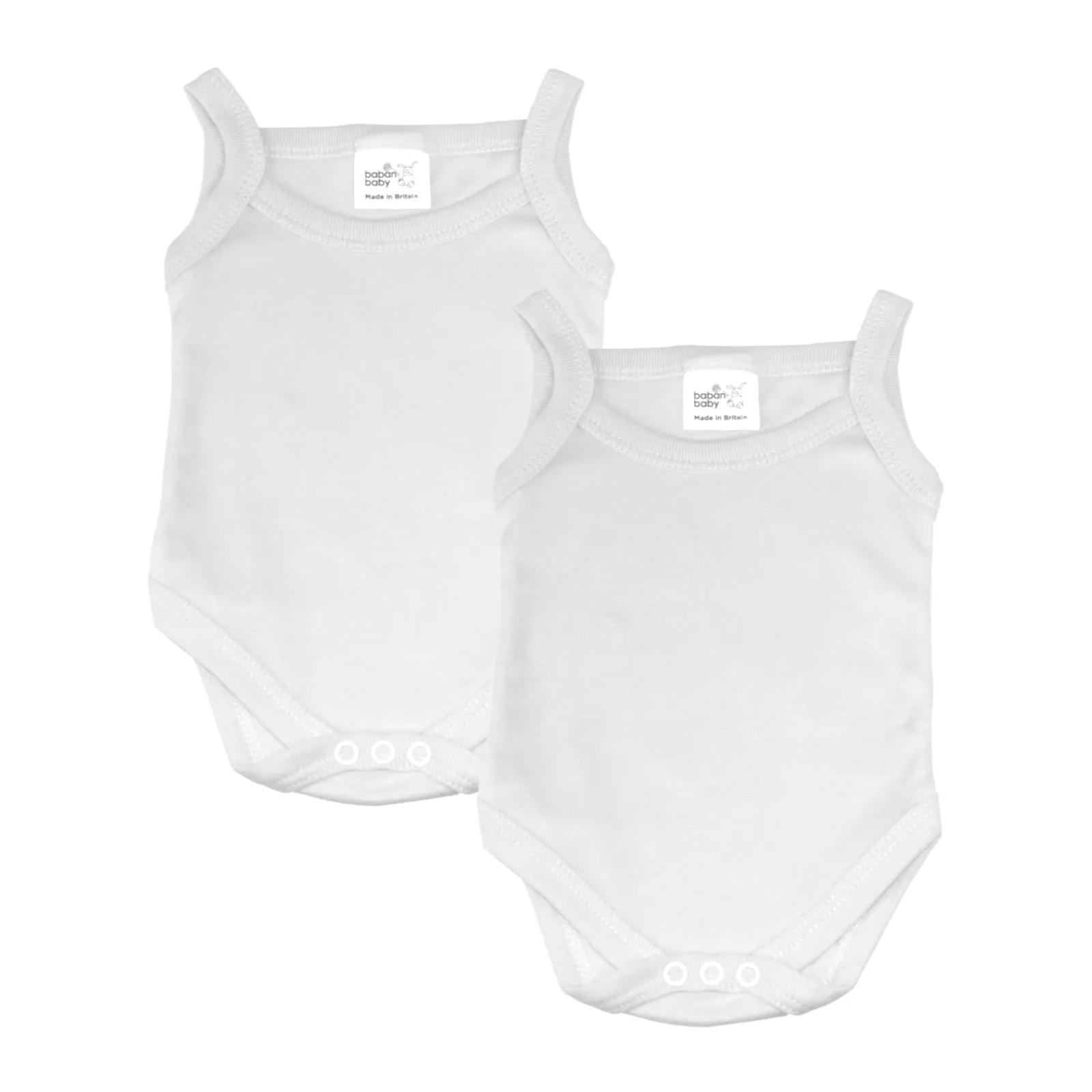 Baban Baby Strap Shoulder Bodysuits - 2 Pack