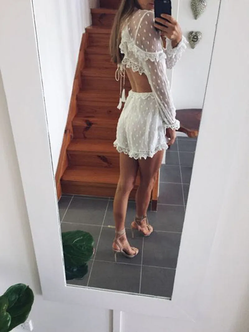 Backless Chiffon Playsuit