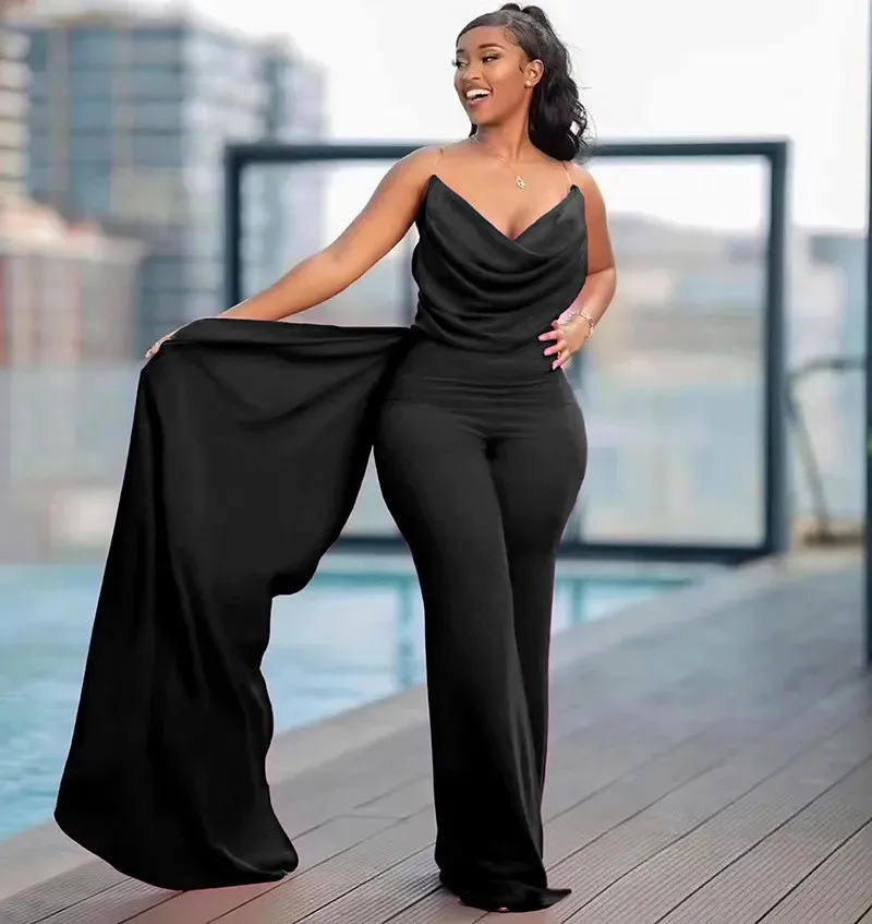 Backless hip hugging jumpsuit