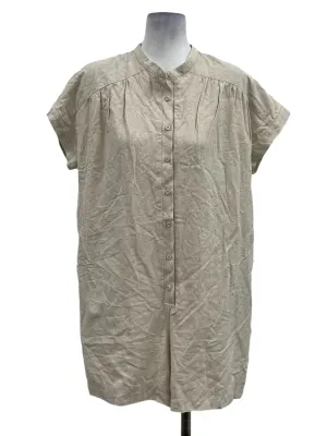 Beige Buttoned Romper OSN