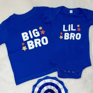 Big Bro Lil Bro Stars T Shirt Set