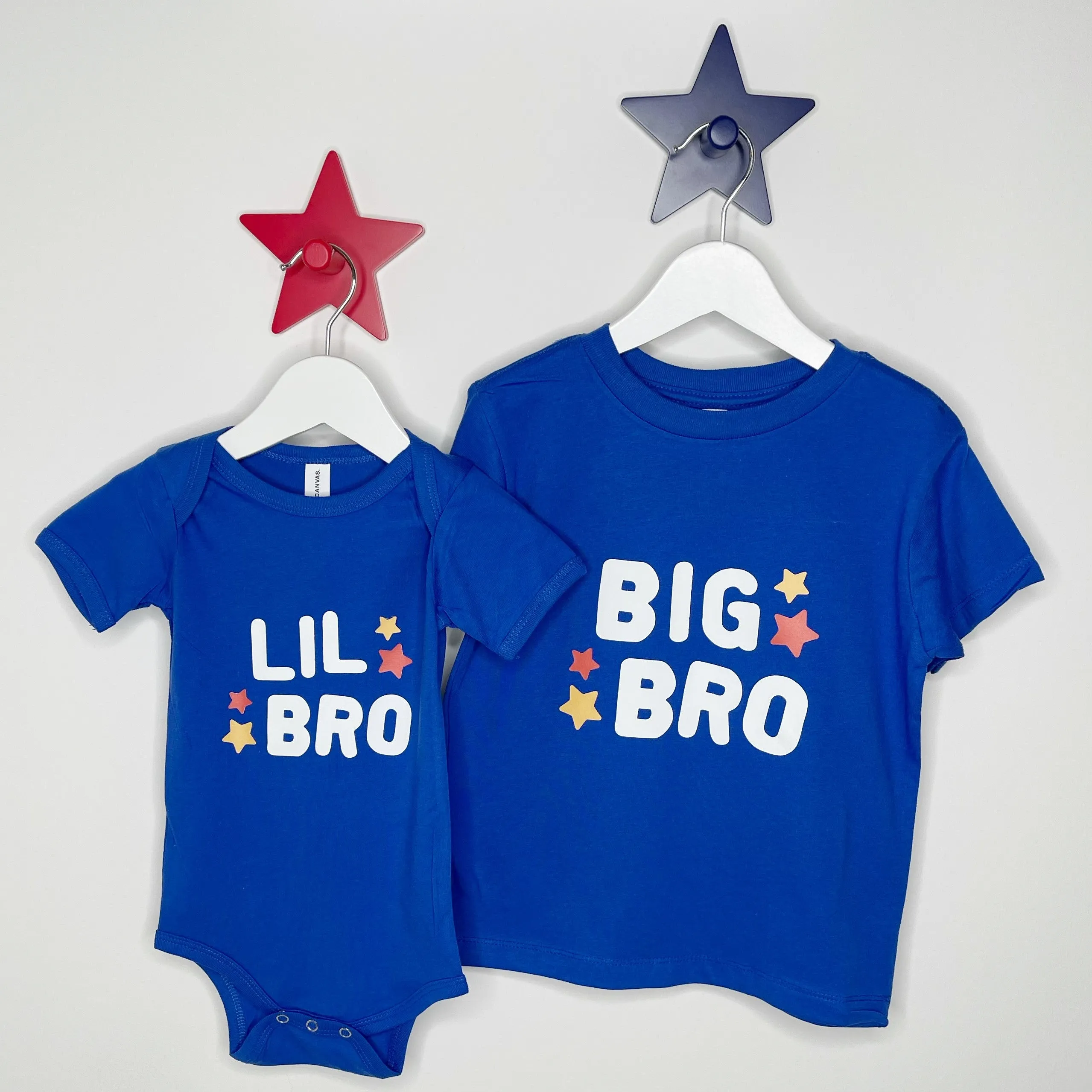 Big Bro Lil Bro Stars T Shirt Set