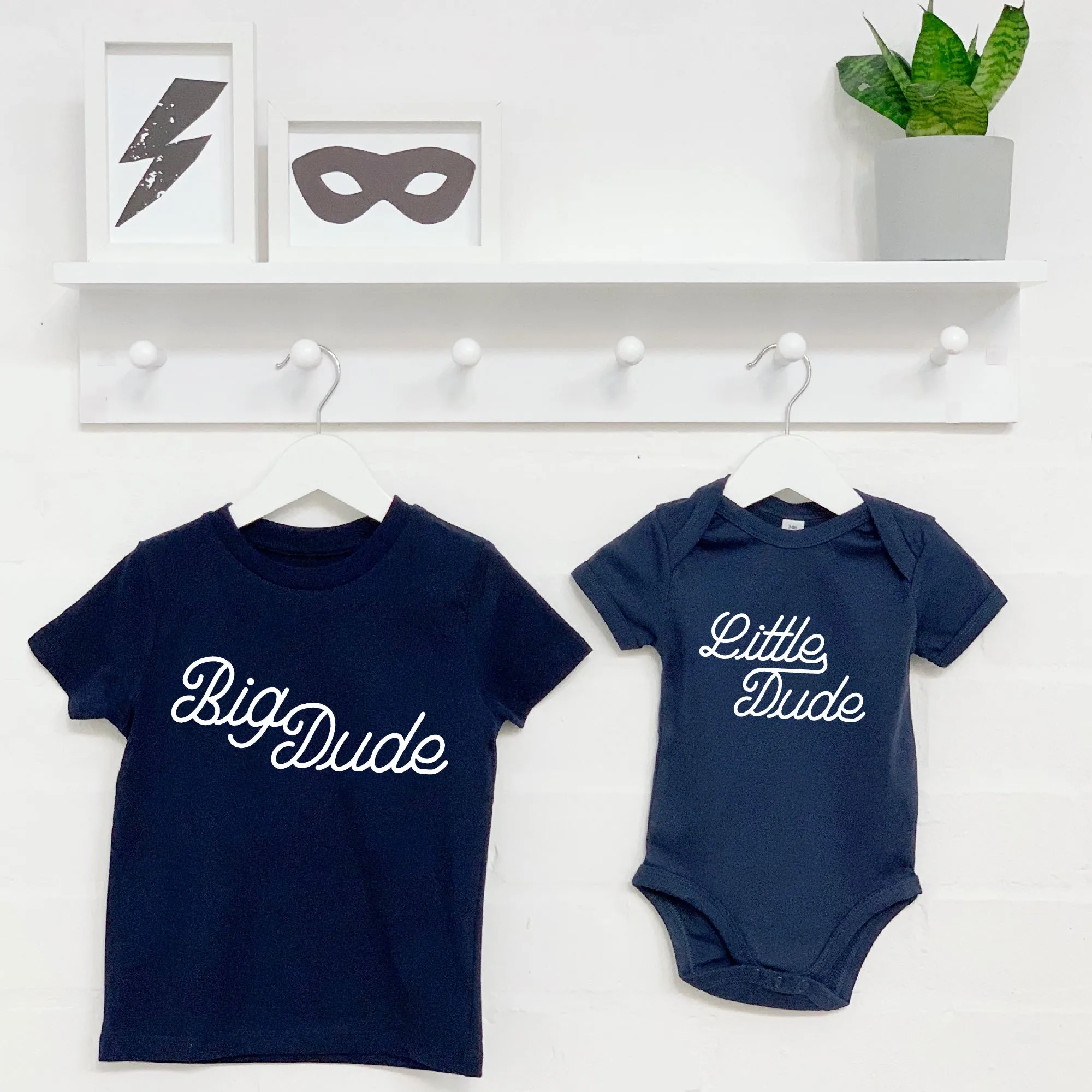 Big Dude Little Dude Brothers T Shirt Set