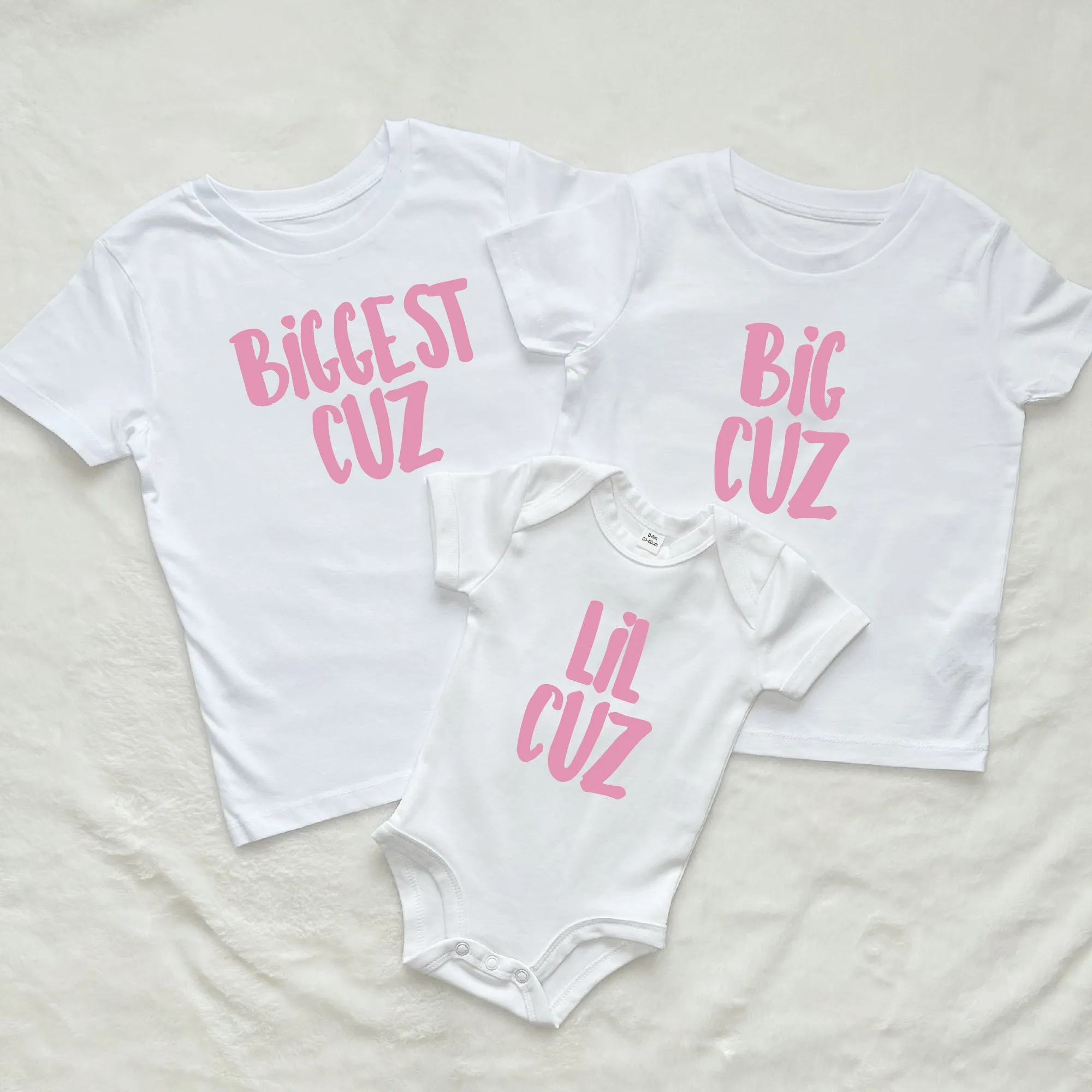 Biggest Cuz, Big Cuz And Lil Cuz Cousins T Shirt Set