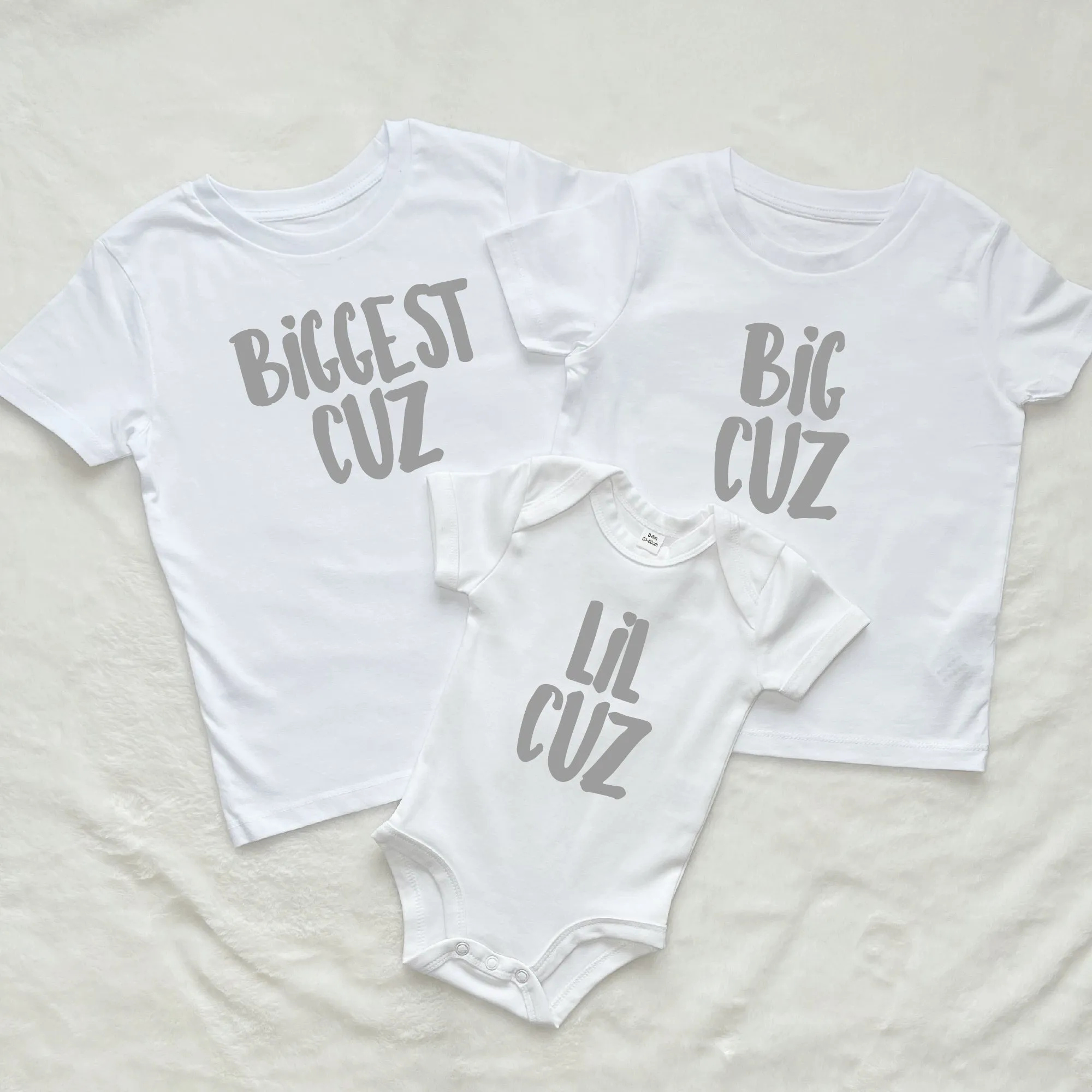 Biggest Cuz, Big Cuz And Lil Cuz Cousins T Shirt Set