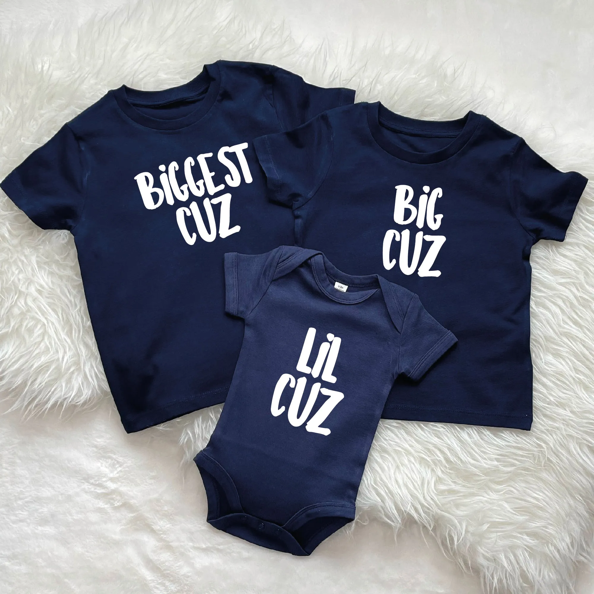 Biggest Cuz, Big Cuz And Lil Cuz Cousins T Shirt Set