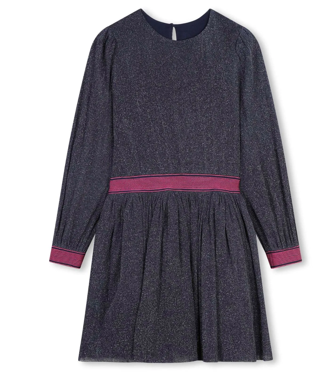 Billieblush Long Sleeve Glitter Mesh Dress
