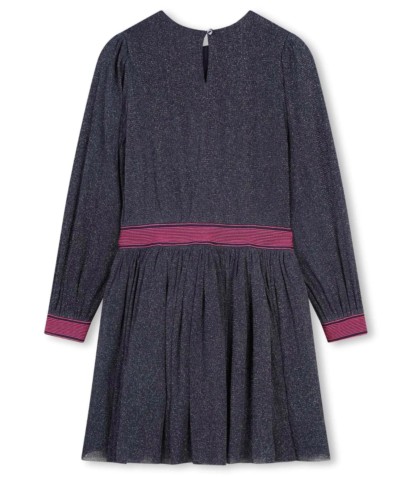 Billieblush Long Sleeve Glitter Mesh Dress