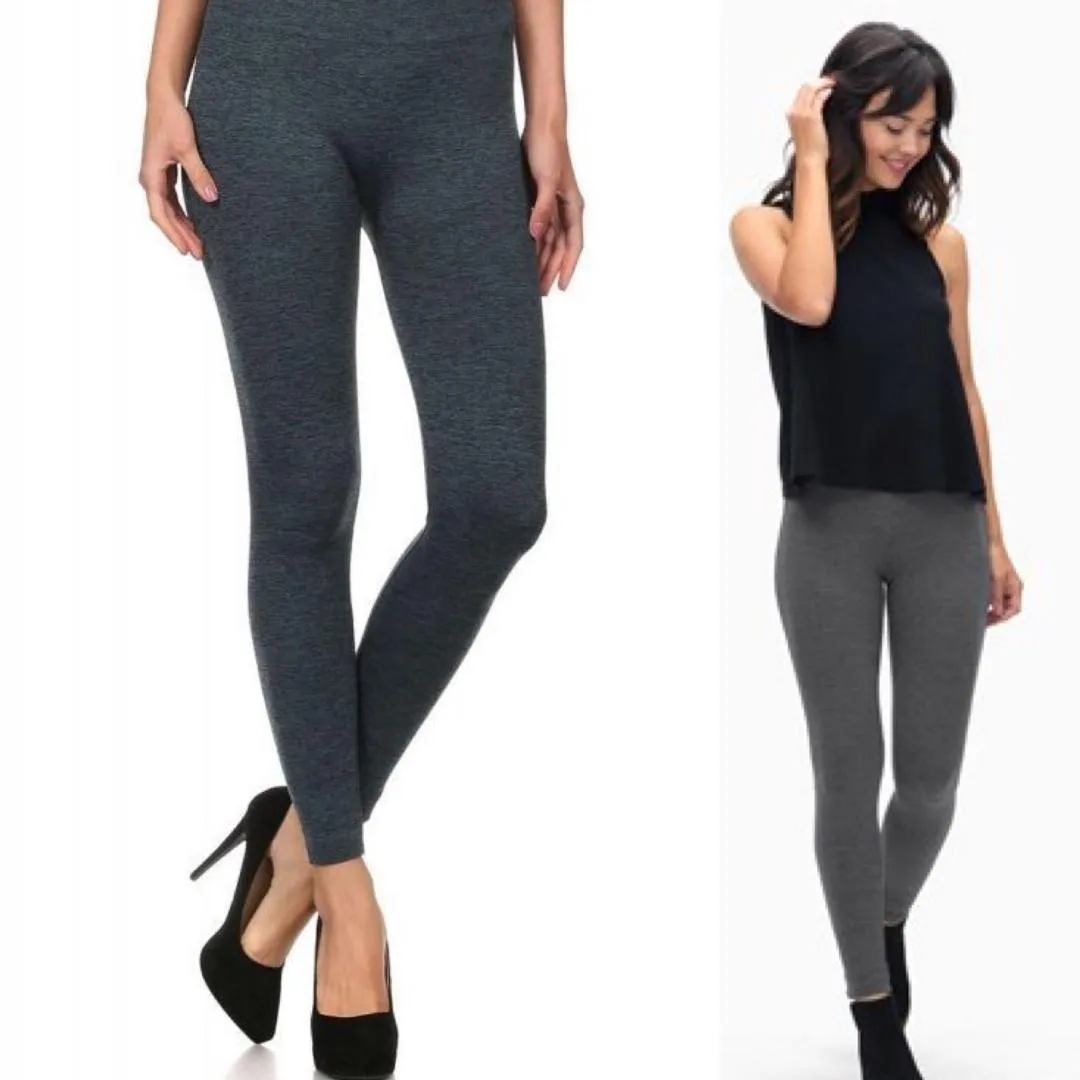 Black High Rise Tummy Control Fleece Leggings
