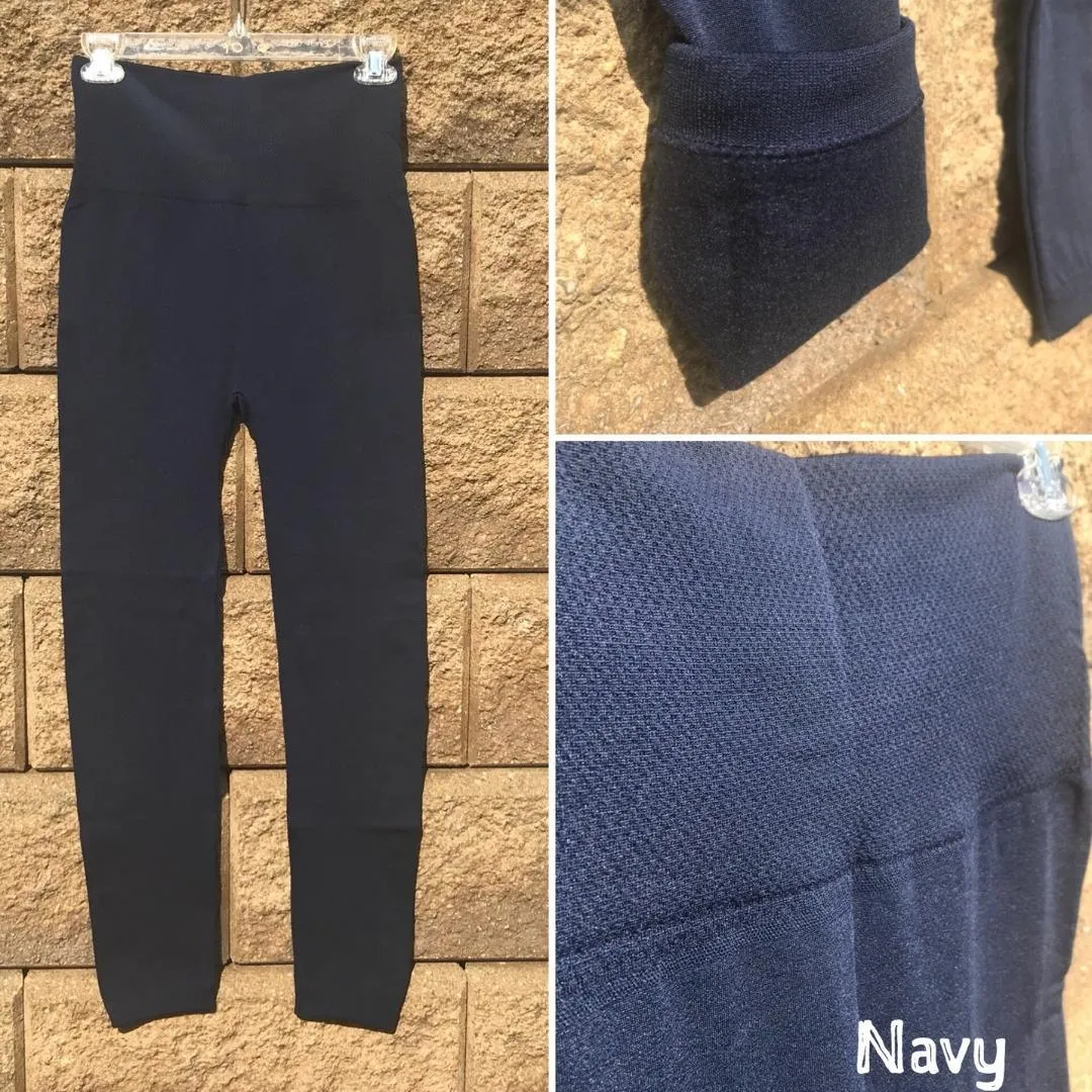 Black High Rise Tummy Control Fleece Leggings