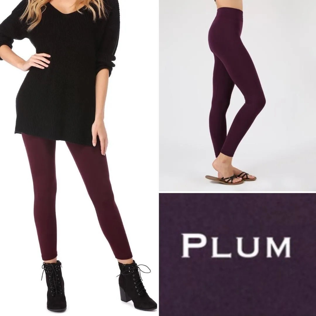 Black High Rise Tummy Control Fleece Leggings