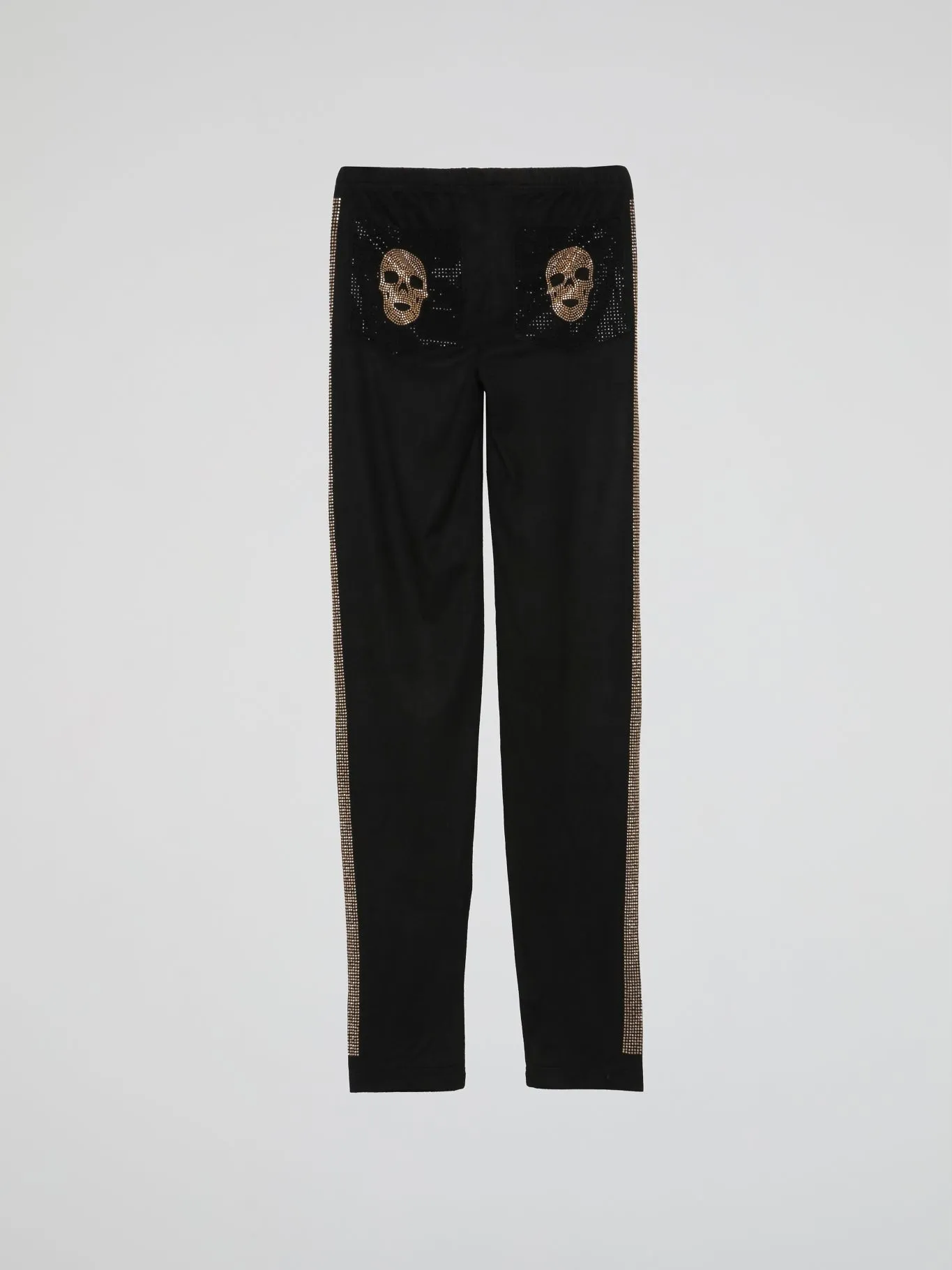 Black Side Detail Crystals Leggings (Kids)