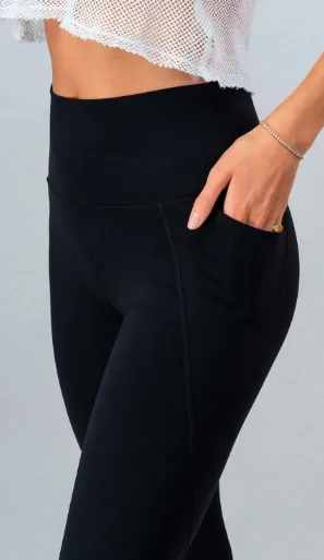 Black Solid Leggings
