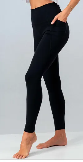 Black Solid Leggings
