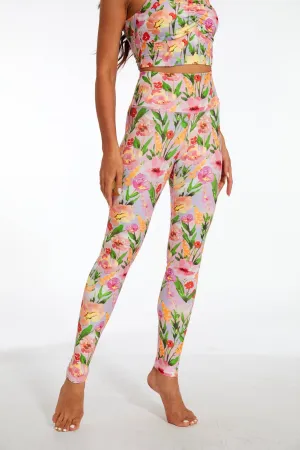 BloomFlex High-Waisted Floral Yoga Leggings – Women's Buttery Soft Workout Tights for Gym, Yoga & Everyday Wear