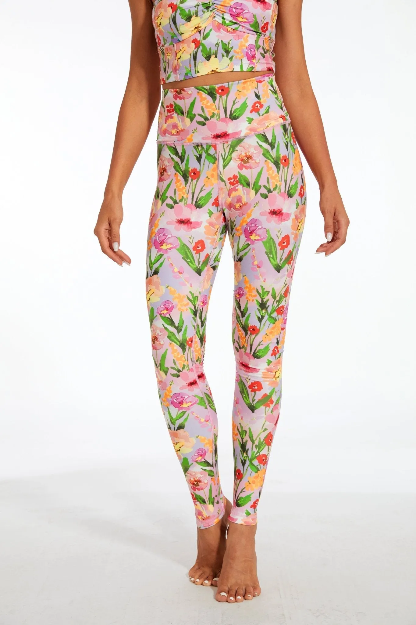 BloomFlex High-Waisted Floral Yoga Leggings – Women's Buttery Soft Workout Tights for Gym, Yoga & Everyday Wear