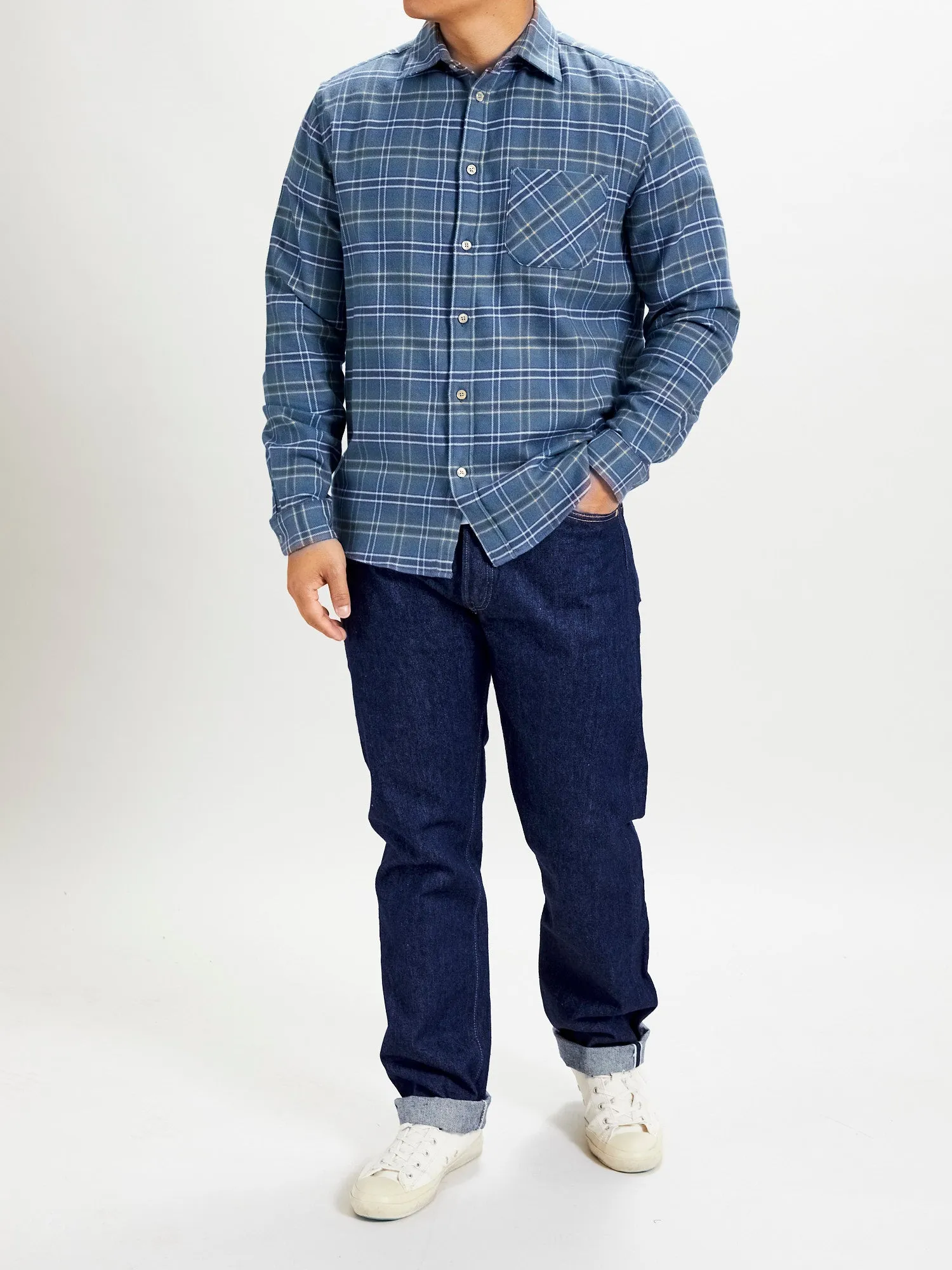 Blue Water Button-Up Shirt in Cerulean
