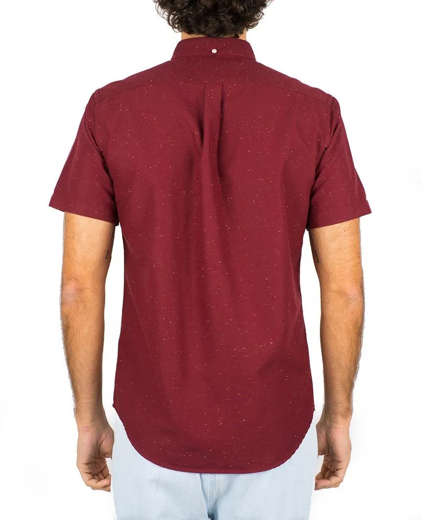 Blur Bordeaux Short Sleeve Buttondown Shirt