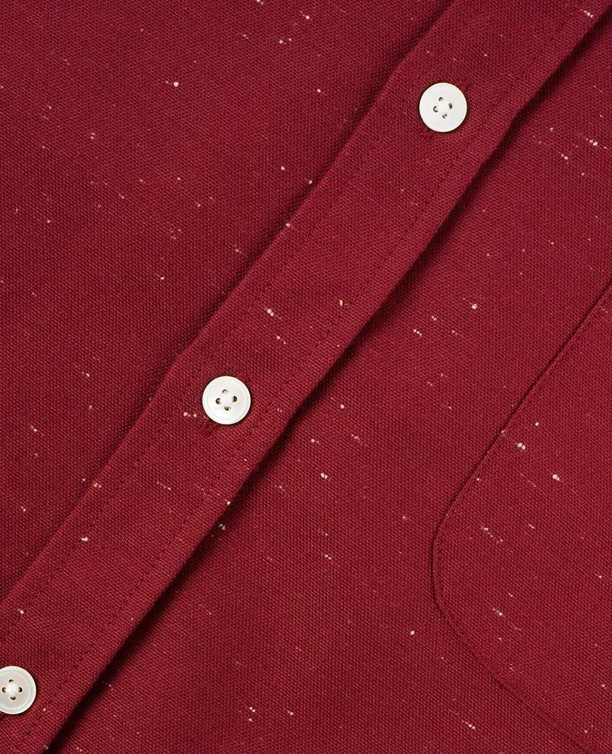 Blur Bordeaux Short Sleeve Buttondown Shirt