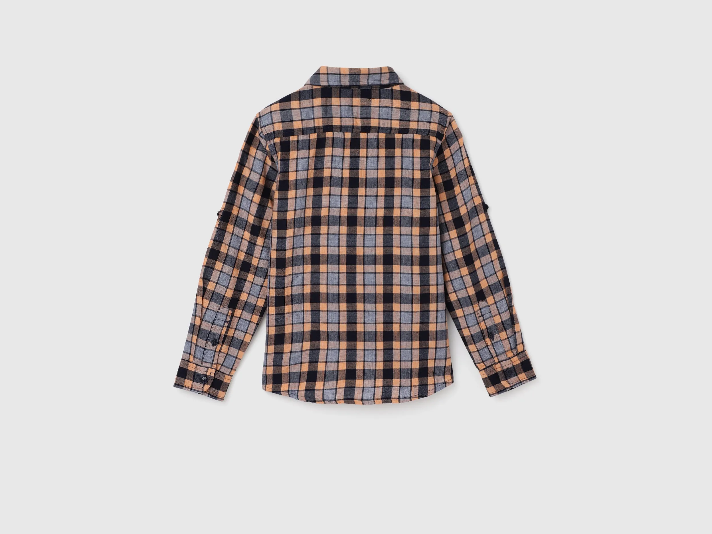 Boy's Regular Fit Spread Collar Checked Shirts