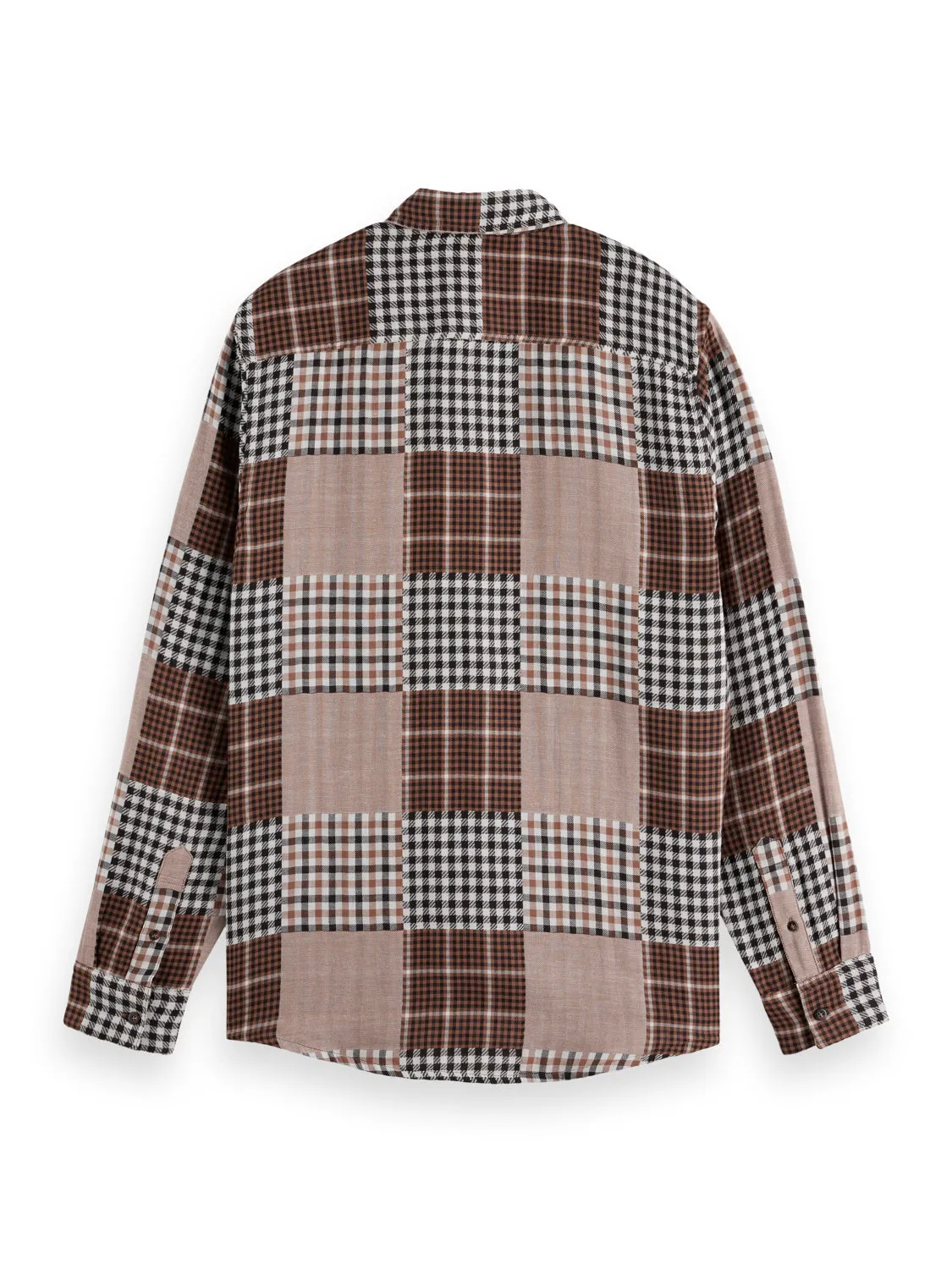 Brown Check Patchwork Flannel