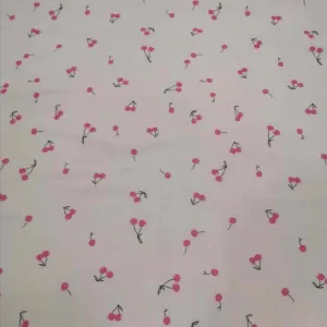 Brushed Cotton Flannelette, Cherry-ish You Delicate