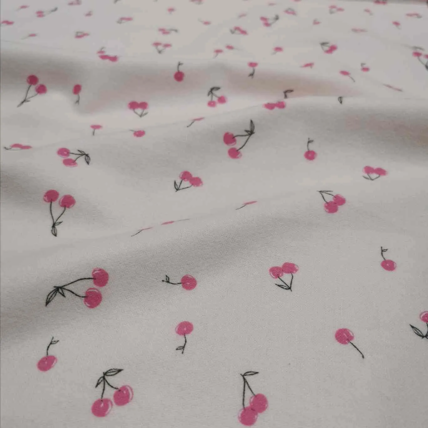 Brushed Cotton Flannelette, Cherry-ish You Delicate