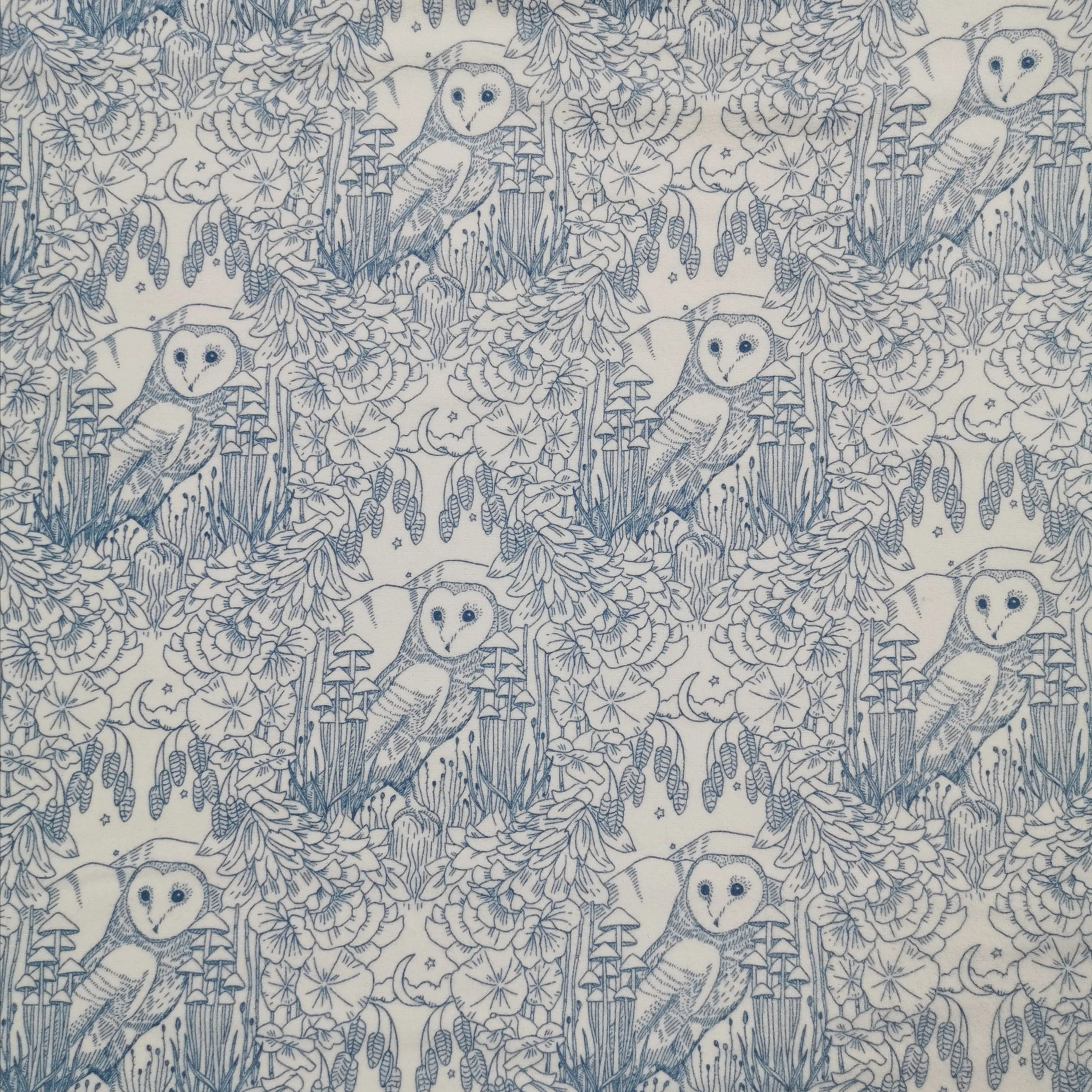 Brushed Cotton Flannelette, Moonlit Guardian Sky