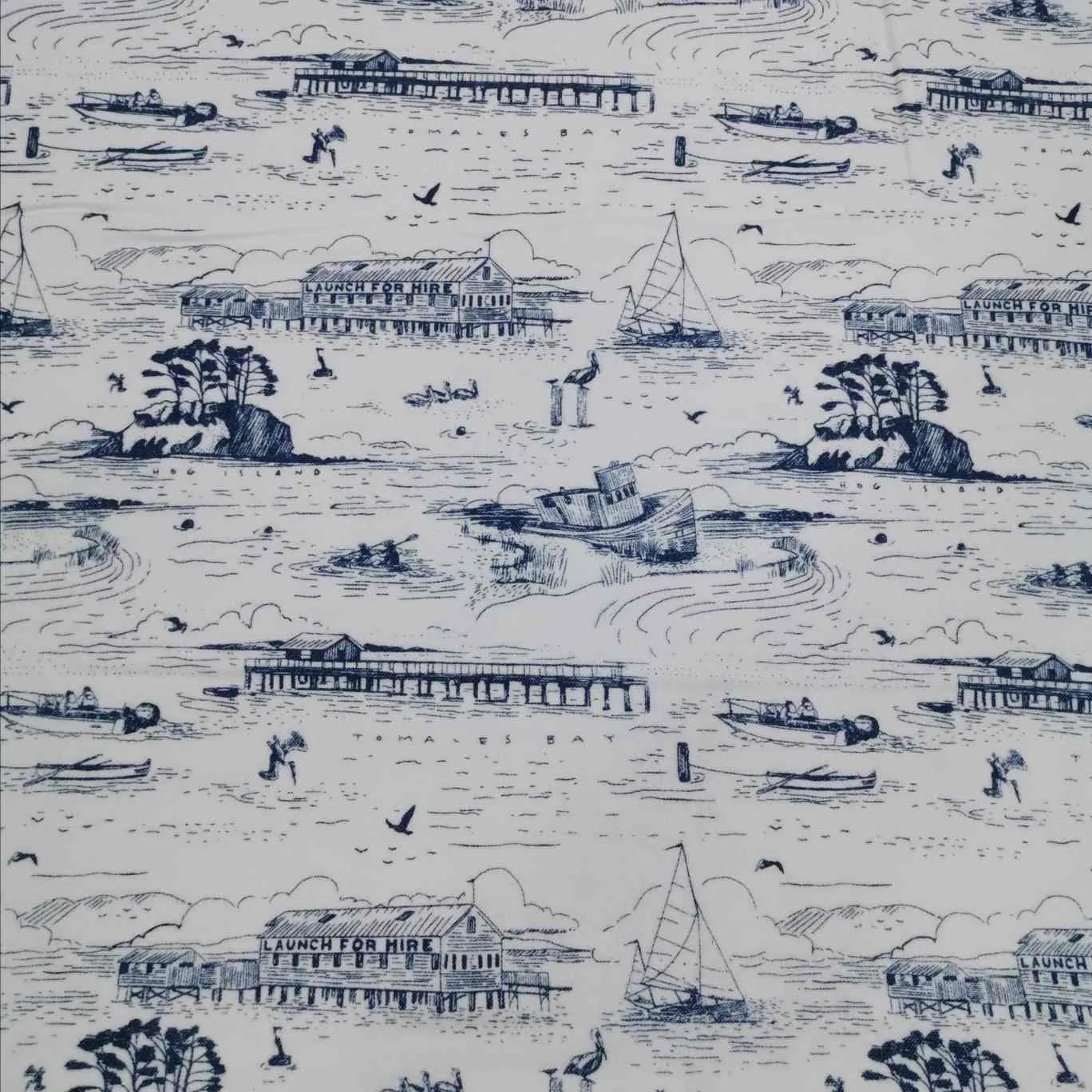 Brushed Cotton Flannelette, Seaside Dusk