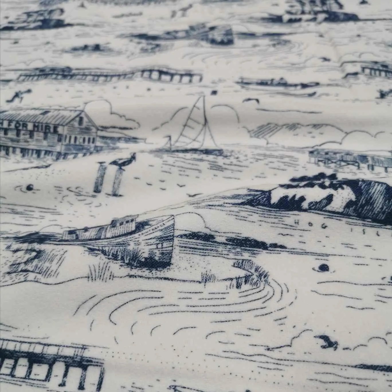Brushed Cotton Flannelette, Seaside Dusk