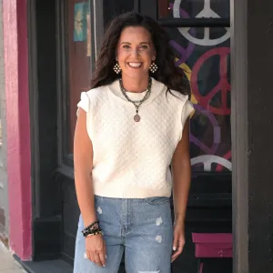 Cable Knit Sweater Vest