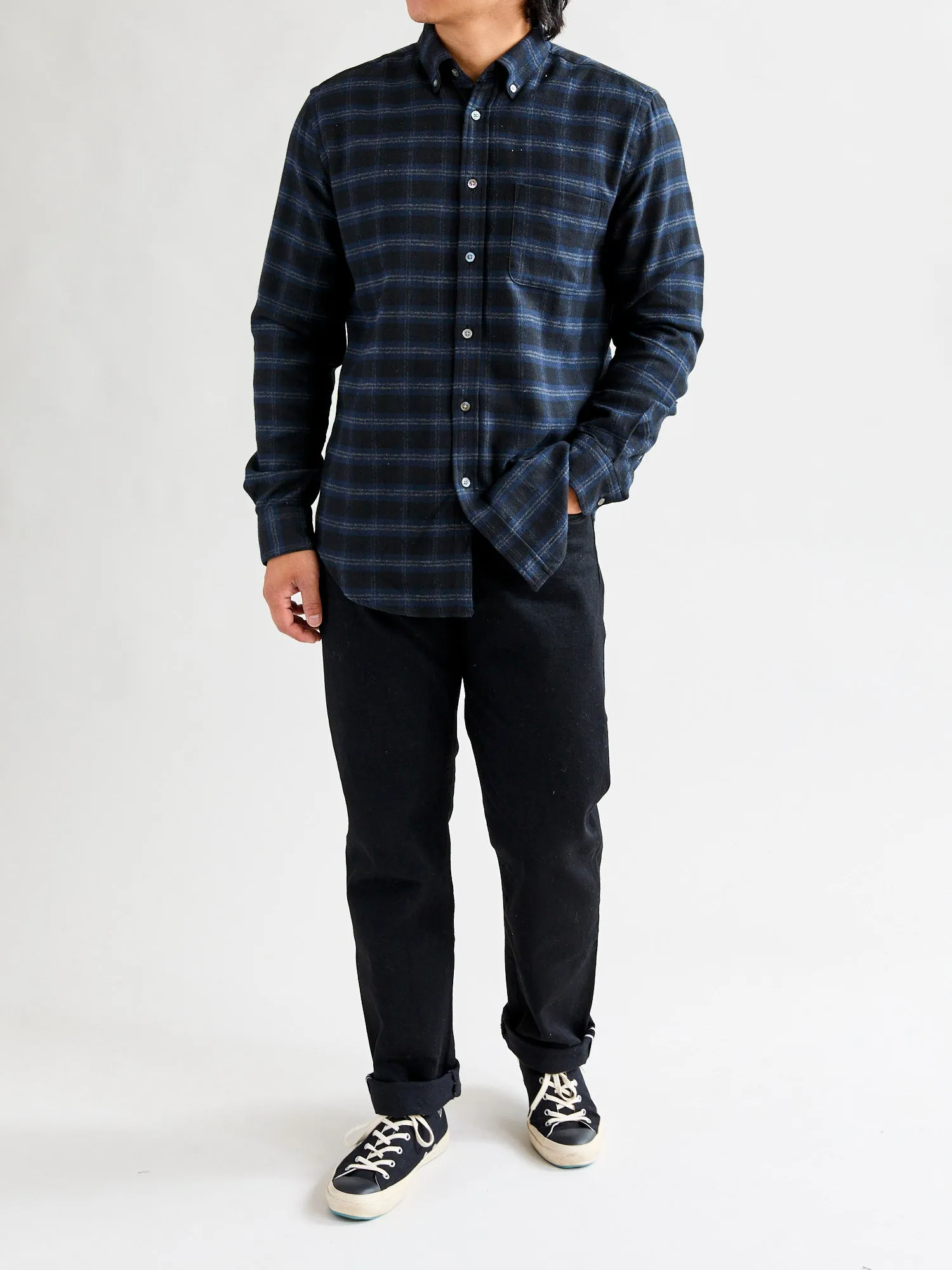 Cachal Button-Up Shirt in Dark Navy