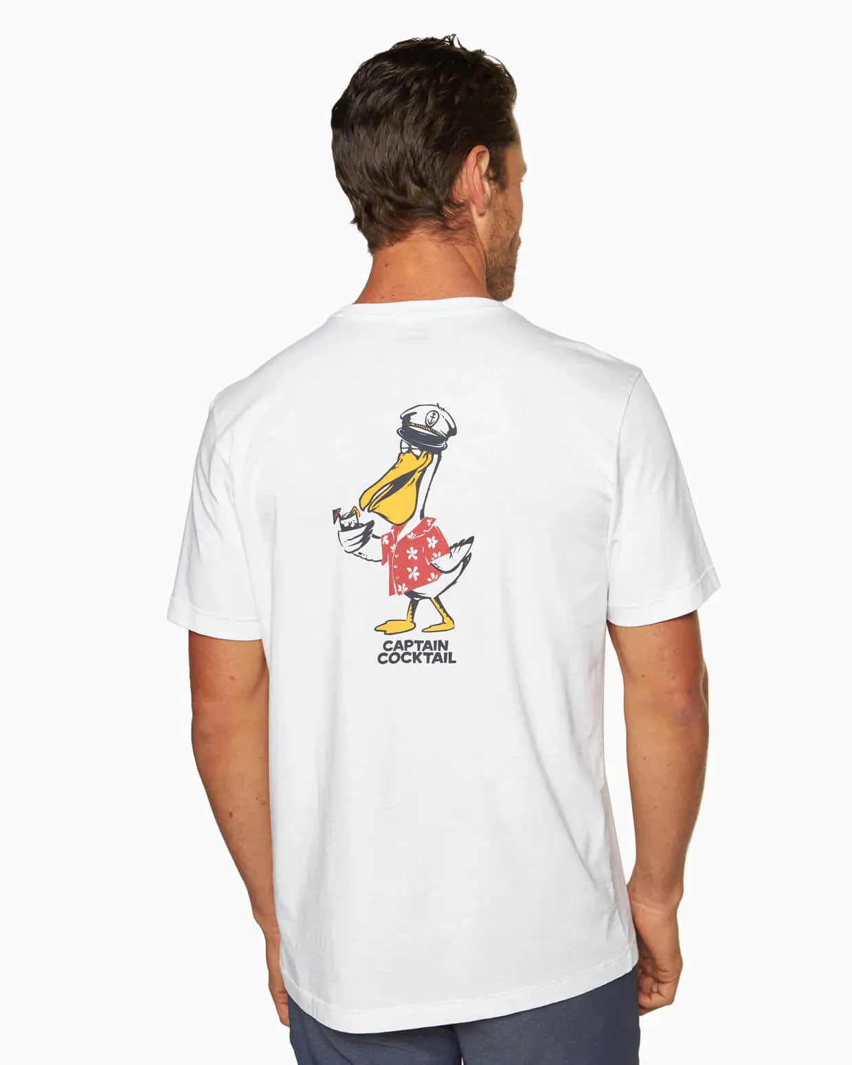 Captain Cocktail Short Sleeve Tee White