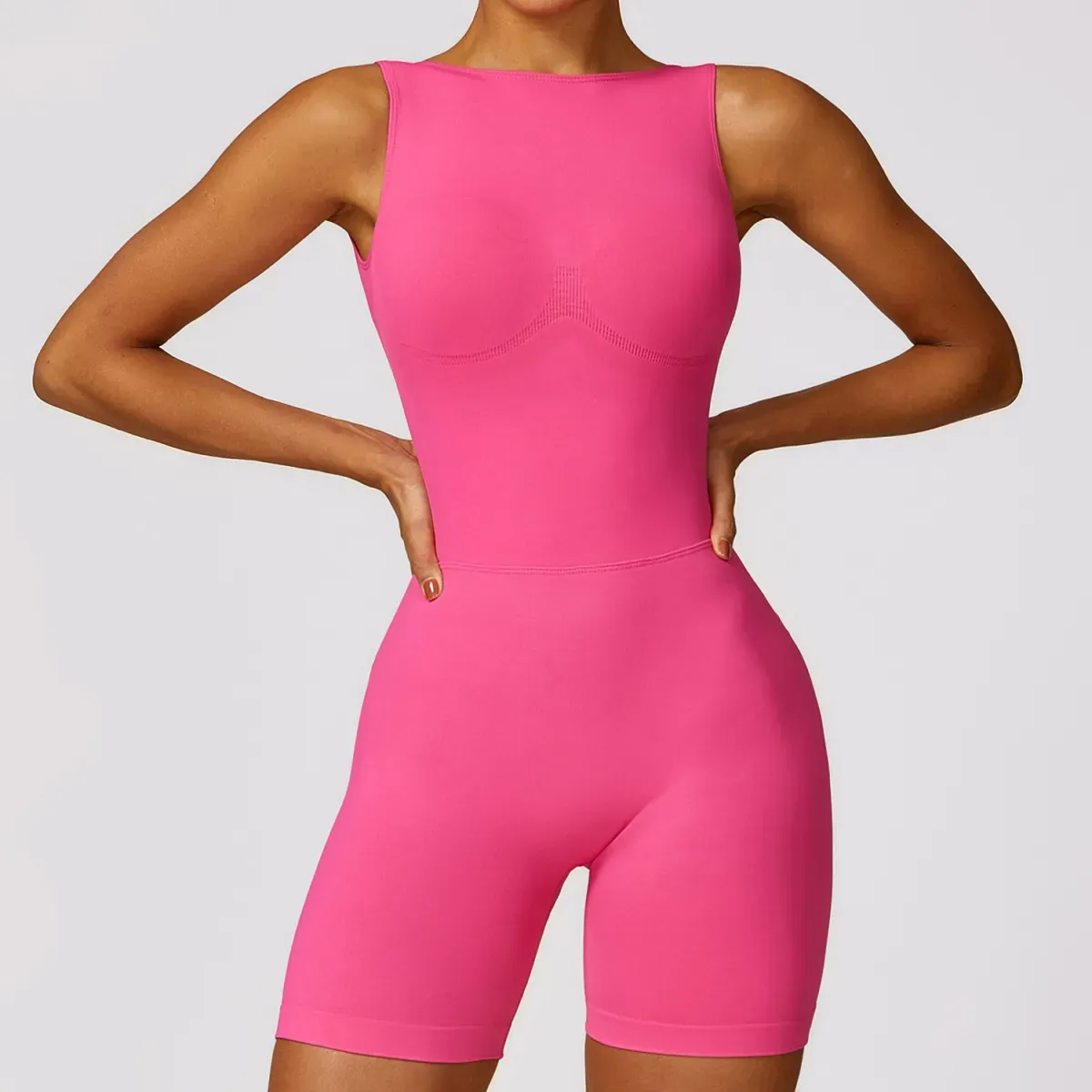 Cara Seamless Compression Sculpt Backless Romper