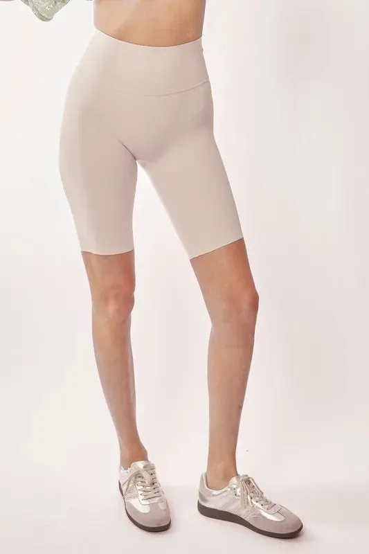 Davi & Dani High Waisted Biker Leggings