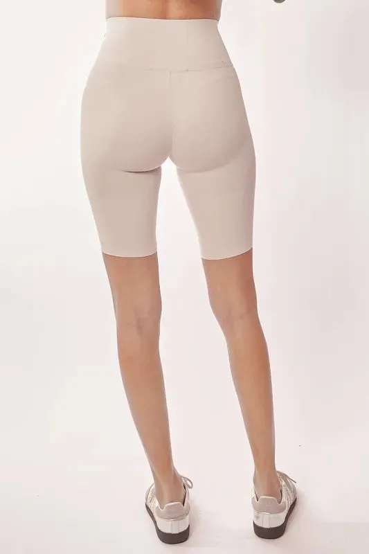 Davi & Dani High Waisted Biker Leggings