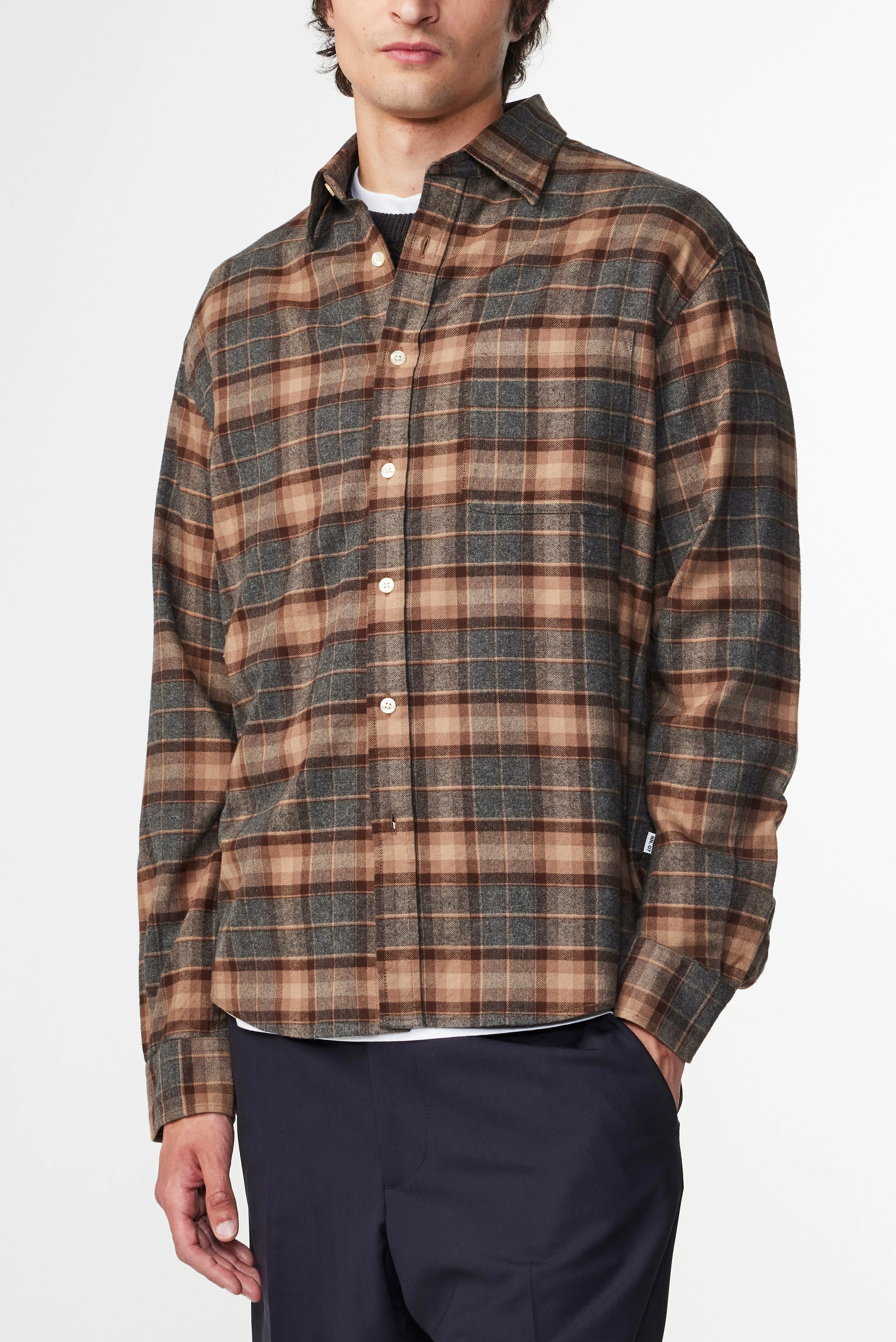 Deon 5465 Brown Check Shirt
