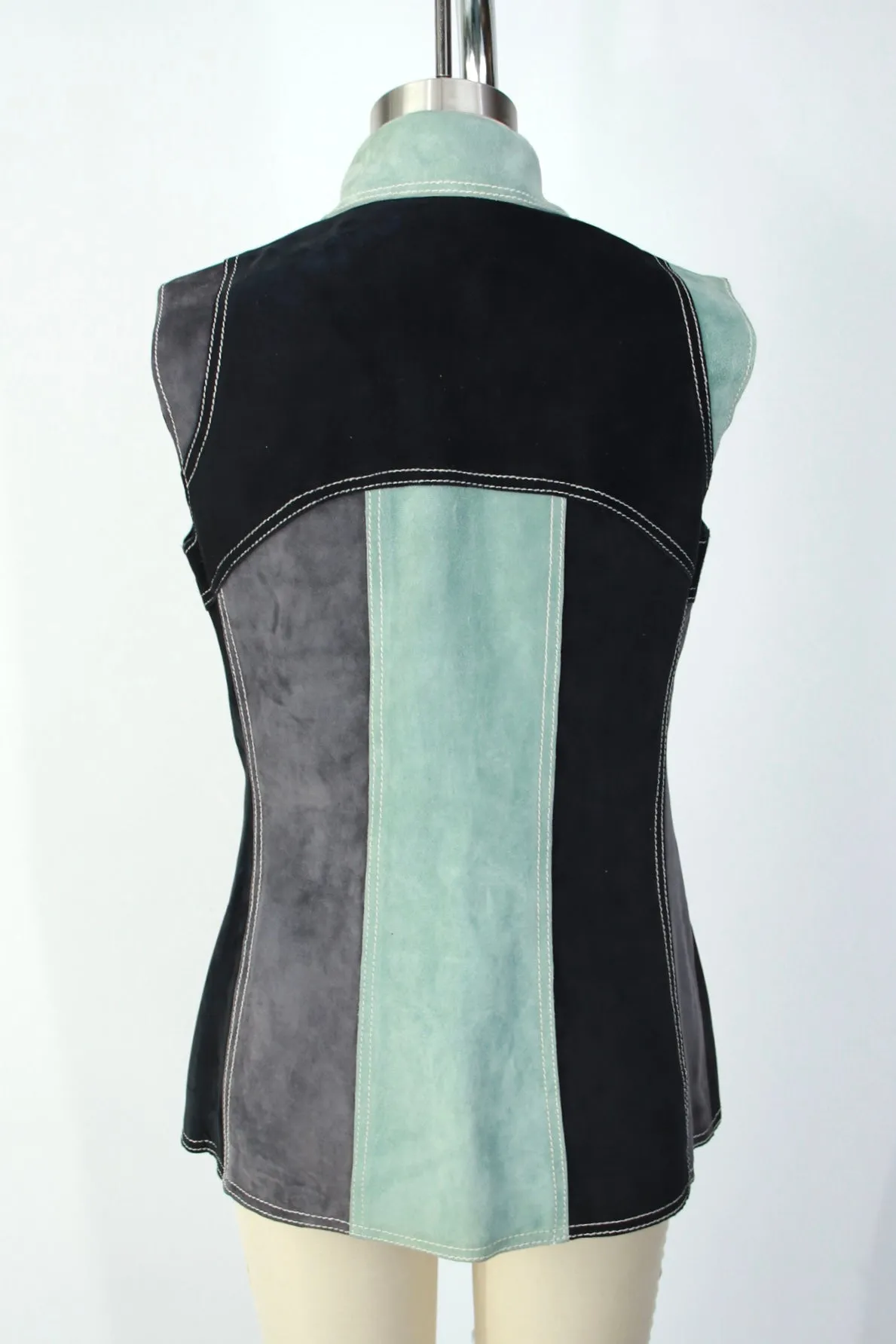 Derek Lam Suede Patchwork Shirt