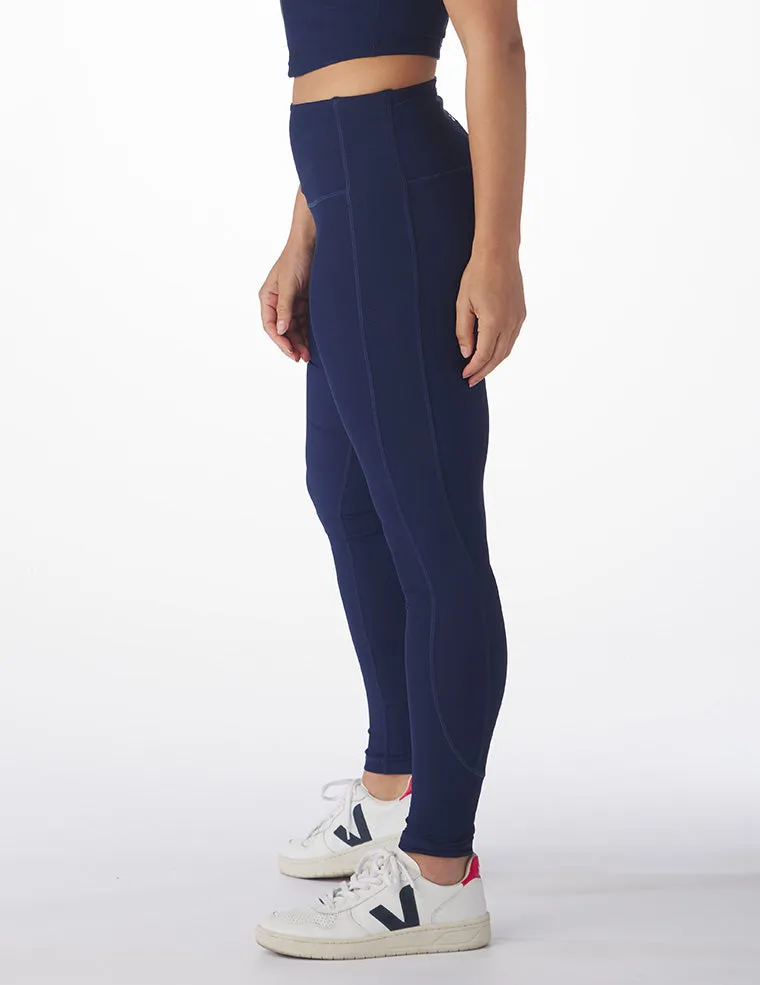 Directional Legging: Indigo