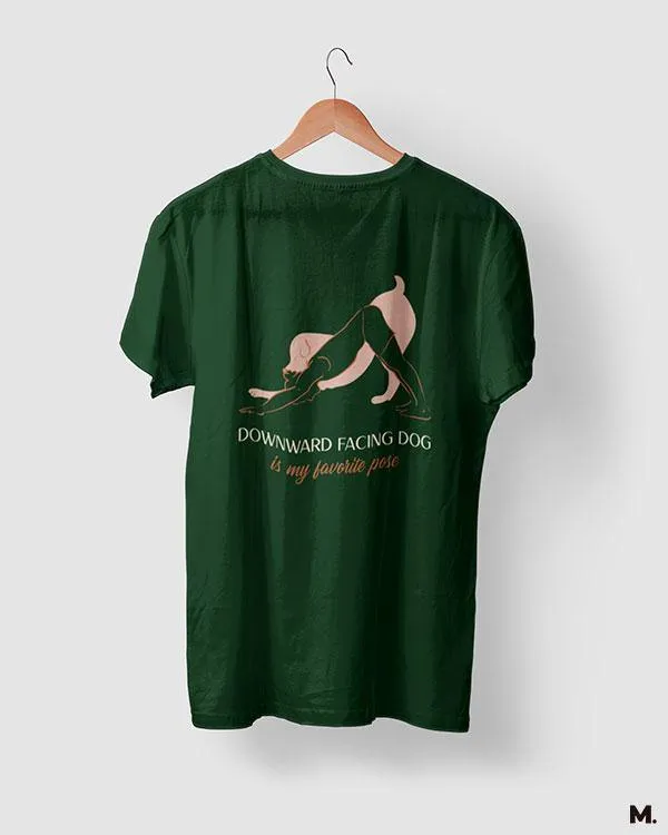 Downward facing dog pose printed t shirts