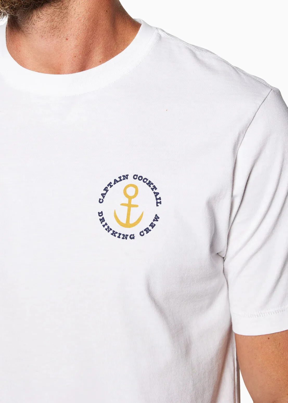 Drinking Crew Short Sleeve Shirt White