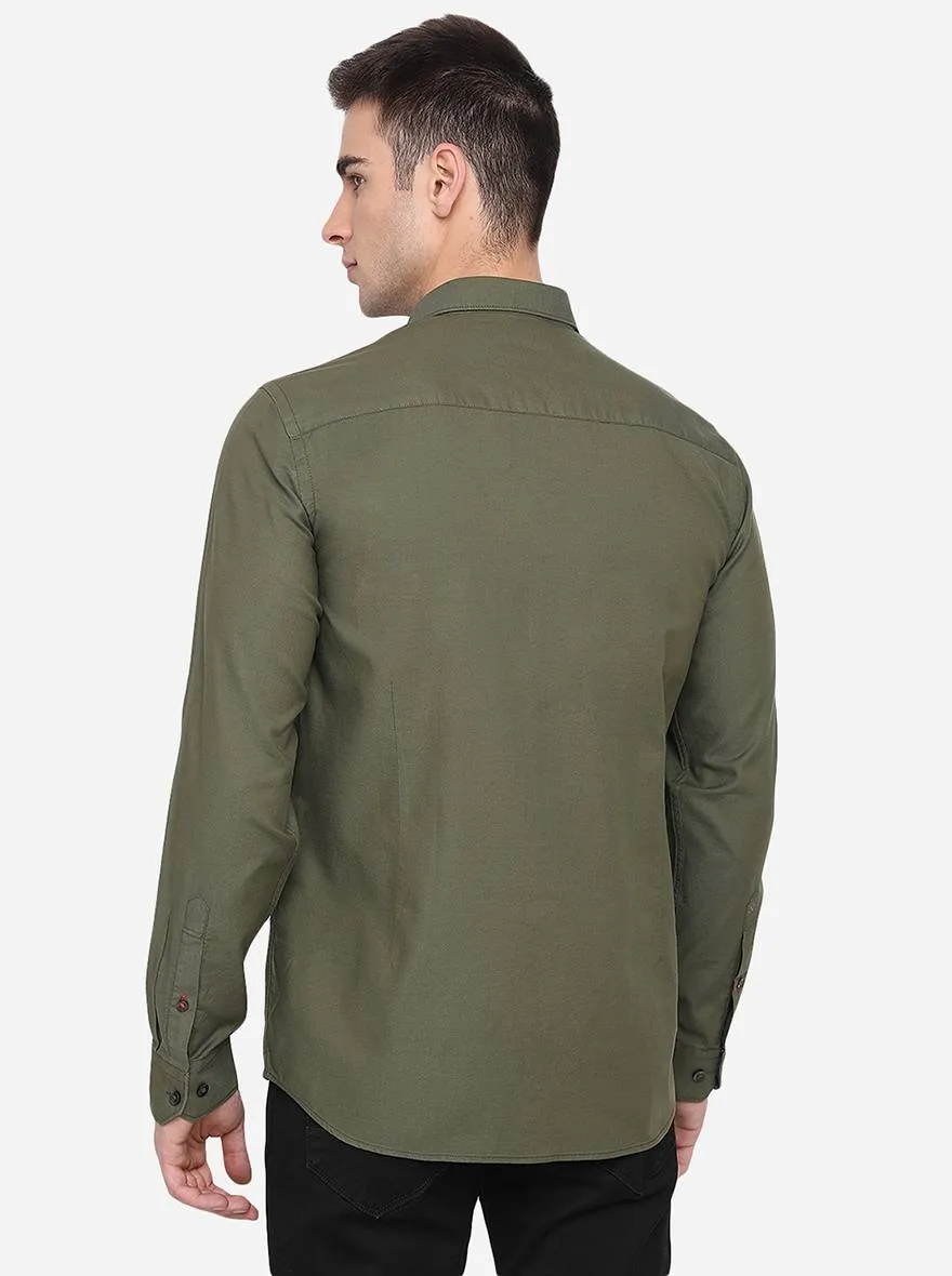 Duck Green Checked Slim Fit Semi Casual Shirt | JadeBlue